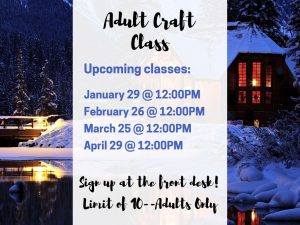 Adult Craft Class Spring 2020