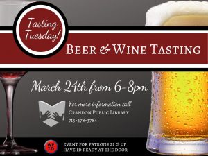 Wine &Beer Tasting March 24, 2020
