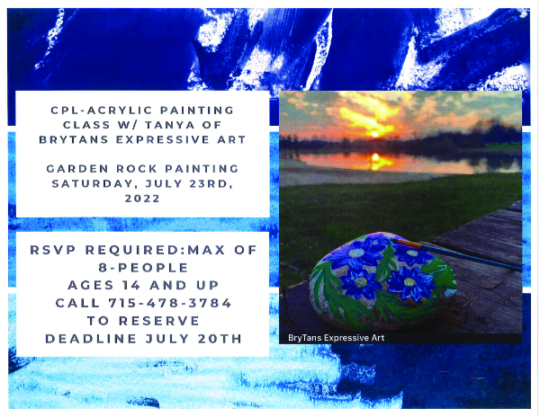 acrylic painting class for adults on July 23